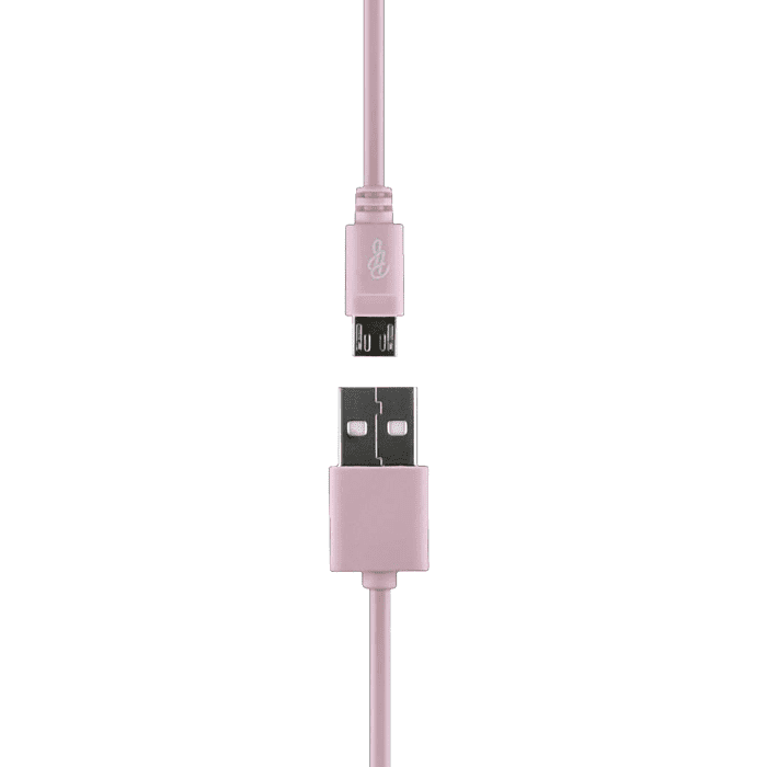 Pro Bass Power series Boxed round Micro USB Cable Pastel Pink 1m