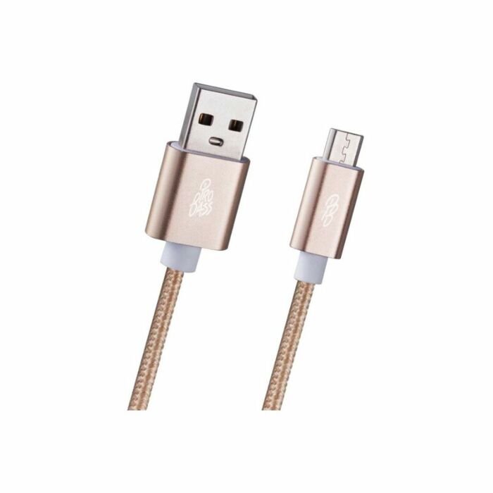 Pro Bass Braided Series Micro USB Cable 1.8m Gold