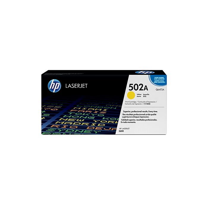 HP 502A Color Laserjet 3600 Yellow Print Cartridge