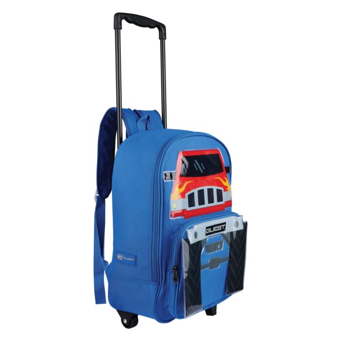 Quest Monster Truck Trolley Backpack Blue