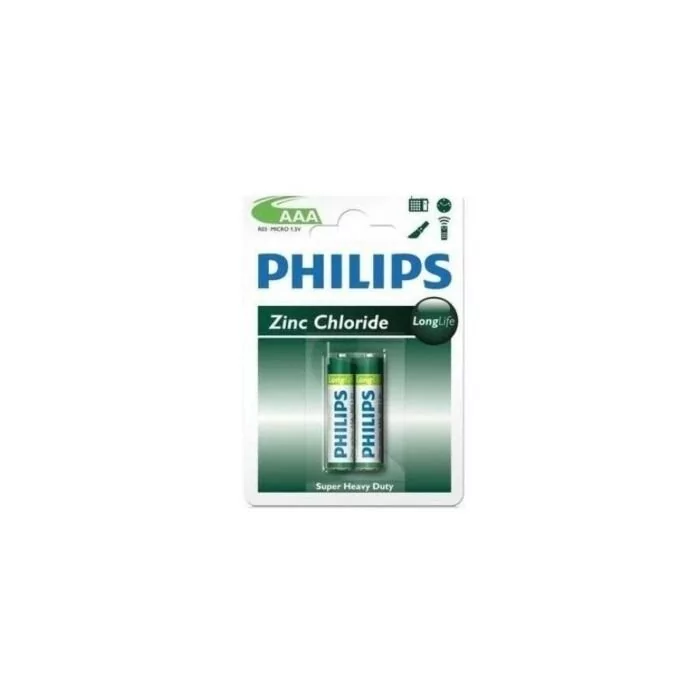 PHILIPS LONGLIFE BATTERY AAA 2 PACK - R03L2B/40