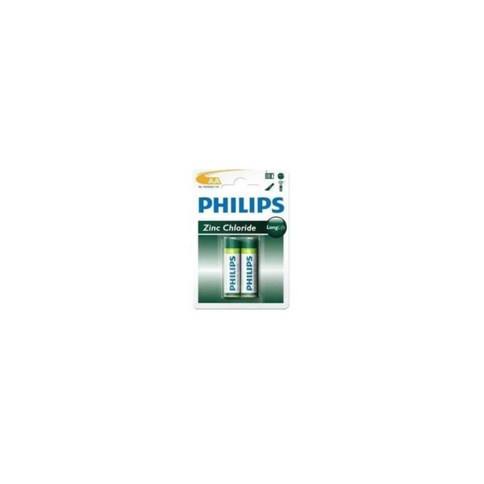 PHILIPS LONGLIFE BATTERY AA 2 PACK - R6L2B/40
