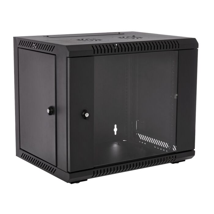 RCT cabinet wallmount PC 9U 600W x 450D with glass door