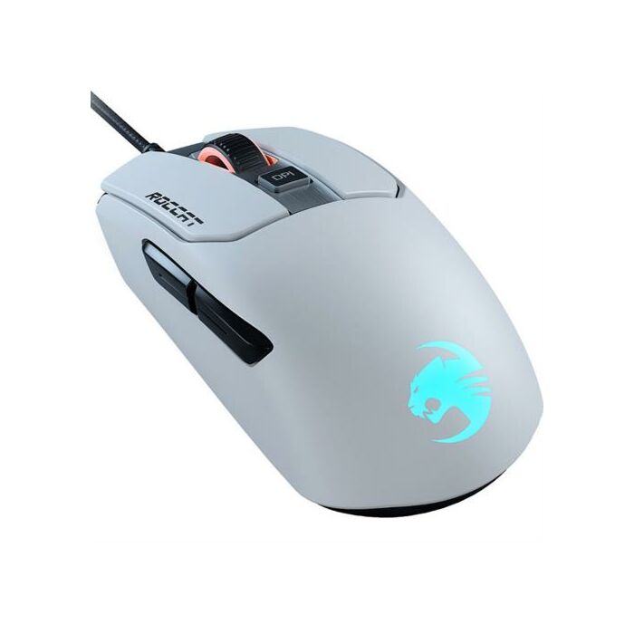 Roccat Kain 120 AIMO White USB Wired Optical 16000 dpi Titan-Click RGB Gaming Mouse