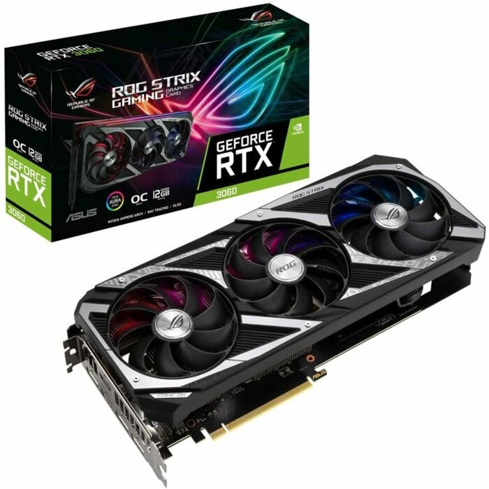 Asus ROG Strix GeForce RTX 3060 V2 OC Edition 12GB GDDR6 192-bit Graphics Card