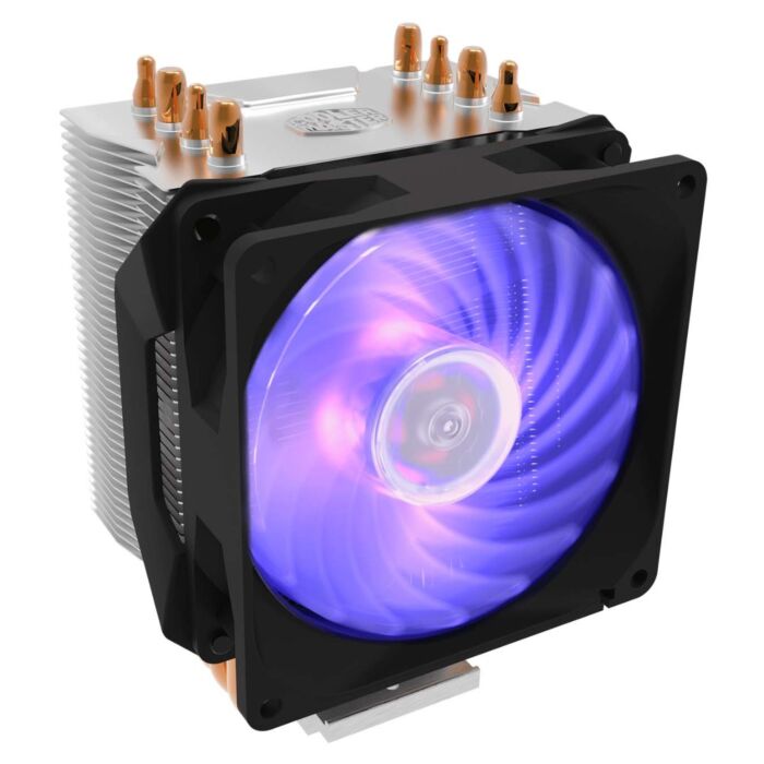 Cooler Master H410 Compact Air Tower 92mm RGB LED Fan 4 Heat Pipes