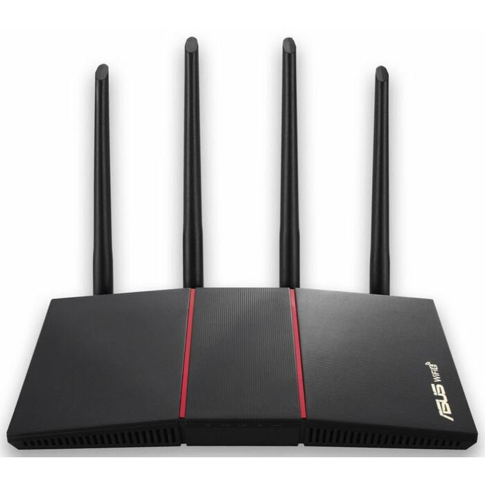 Asus RT-AX55 AX1800 Dual Band Mesh WiFi 6 System Router with 1.5GHz tri-core