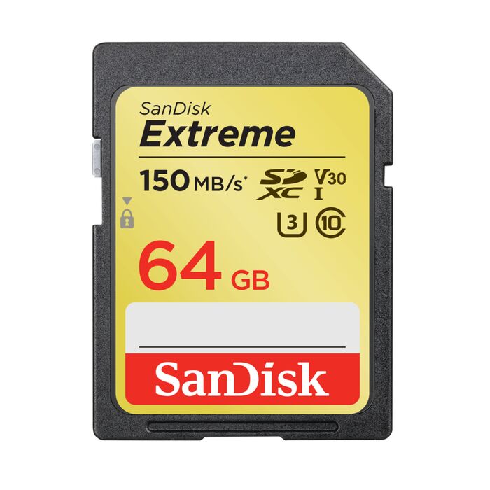 Sandisk Extreme SDXC Card 64GB - V30 Uhs-I U3 