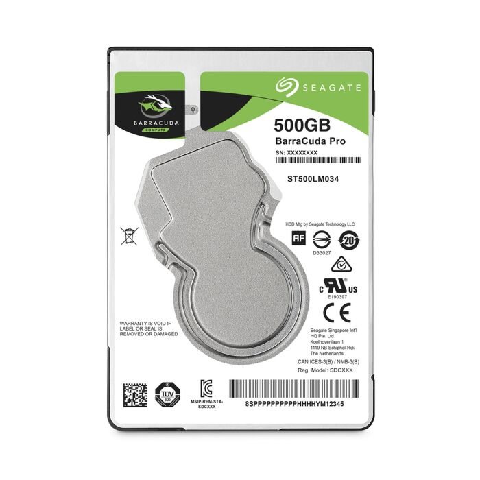 Seagate - BarraCuda Pro 500GB 2.5 inch SATA 6GB/s RPM 7200 128mb Cache Notebook Internal Hard Drive