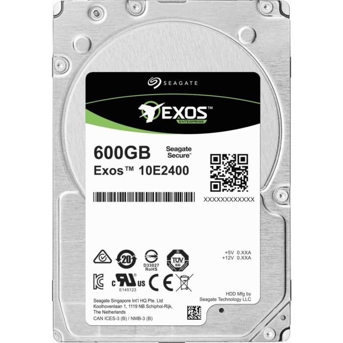 Seagate ST600MM0099 Exos 10E2400 600GB 256GB Cache SAS 12Gb/s 2.5 inch Internal Hard Drive