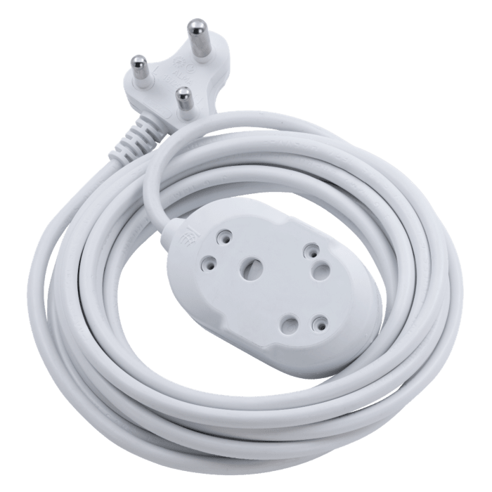 SWITCHED Heavy DUTY BTB EXTENSION LEADS 2 x 16A Socket 10m - White