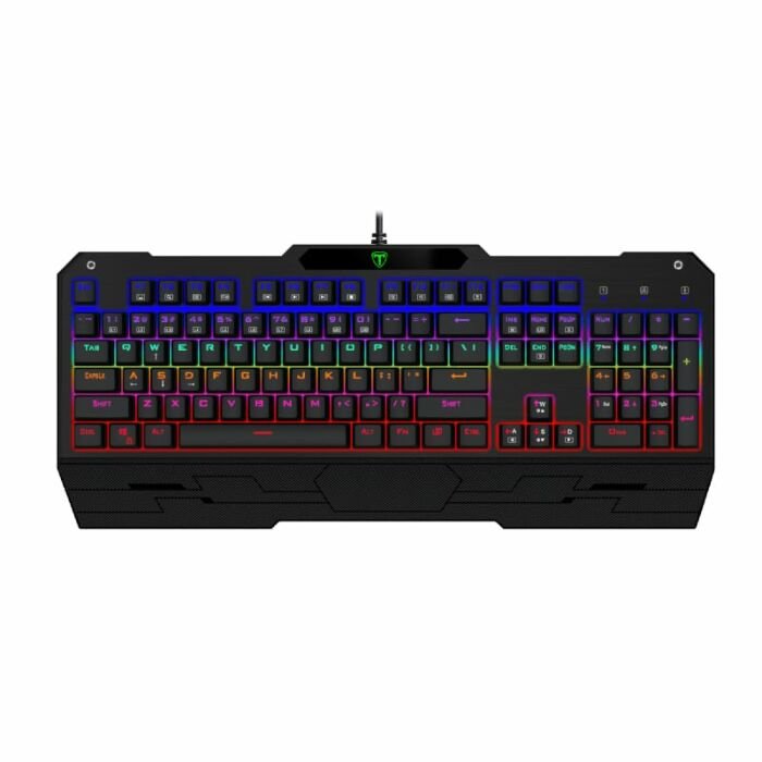 T-Dagger Battleship Rainbow Lighting|104 Key|150cm cable|Gaming Keyboard Black