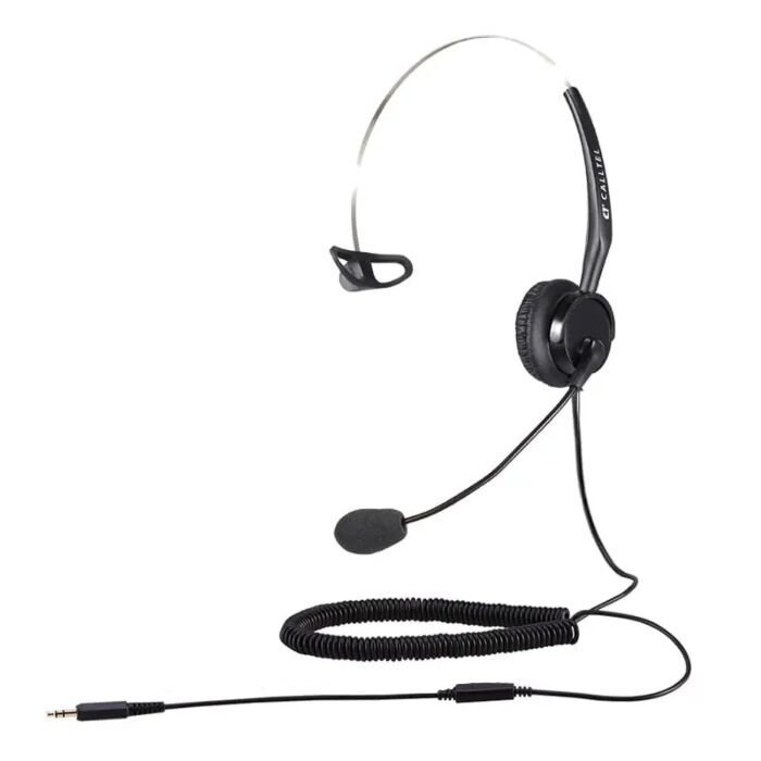 Calltel T400 Mono-Ear Noise-Cancelling Headset - Single 3.5mm Jack