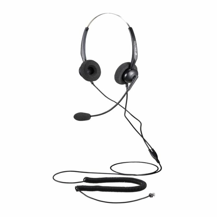 Calltel T800 Stereo-Ear Noise-Cancelling Headset - RJ9 Standard