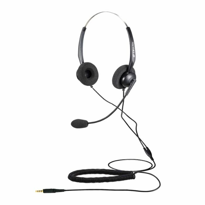 Calltel T800 Stereo-Ear Noise-Cancelling Headset - Single 3.5mm Jack