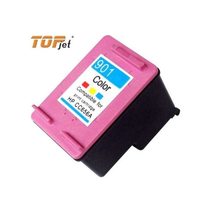 TopJet Generic Replacement Single Tri Colour Officejet Ink Cartridge CC656A for HP901XL