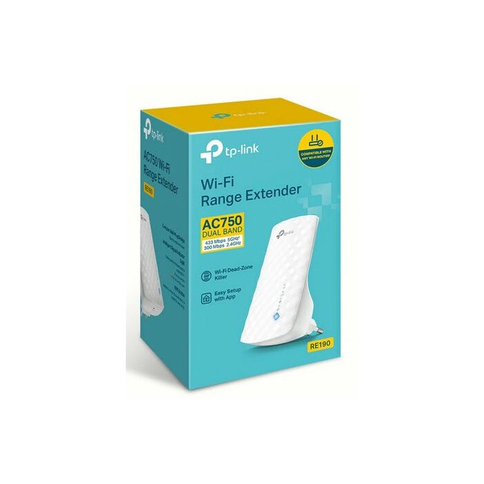 TP-link RE190 AC750 Dual Band Wi-Fi Range Extender