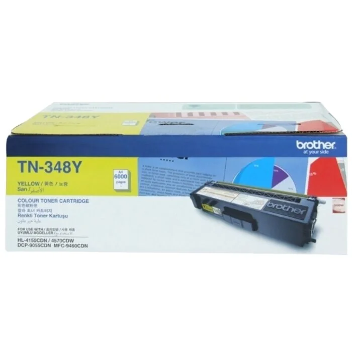 Brother TN-348Y Yellow High Yield Laser Toner Cartridge