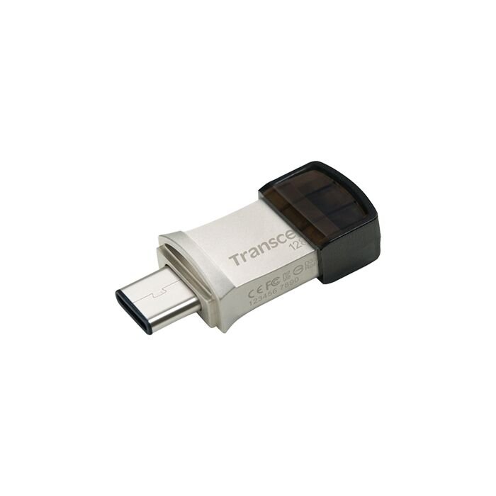 Transcend 128GB Jetflash 890 USB-C & USB 3.1 OTG Flash Drive - Silver