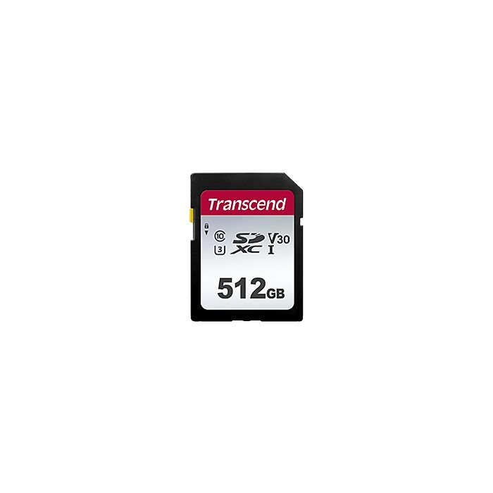 Transcend 300s 512GB UHS-1 Class-10 U1 U3 V30 SDXC Memory Card