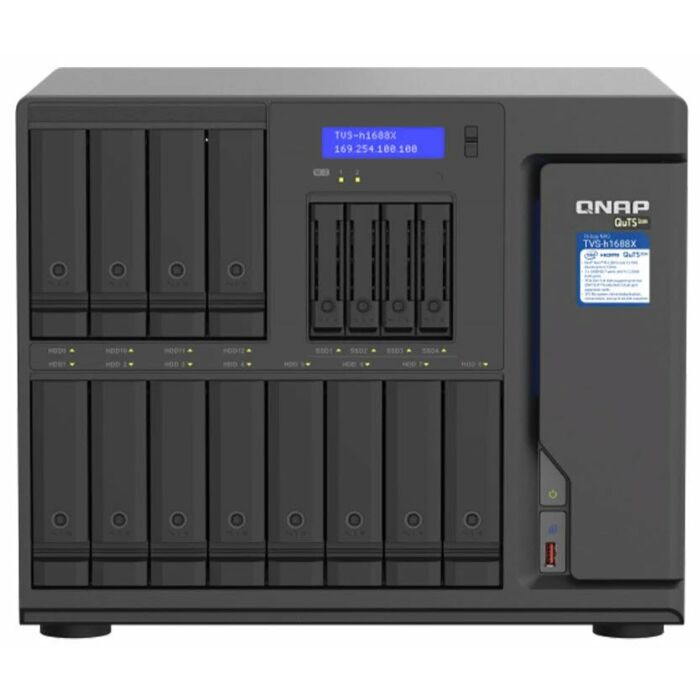 QNAP TVS-h1688X-W1250-32G High-Speed Media NAS with Intel? Xeon? W-1250 CPU and Two 10GbE Ports
