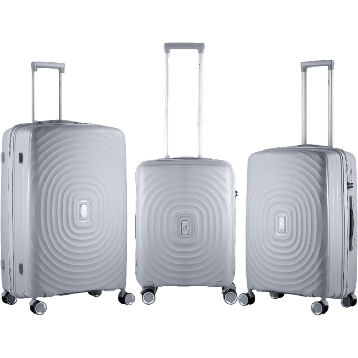 Travelwize Ripple PP 4-Wheel Spinner 55cm Luggage Platinum