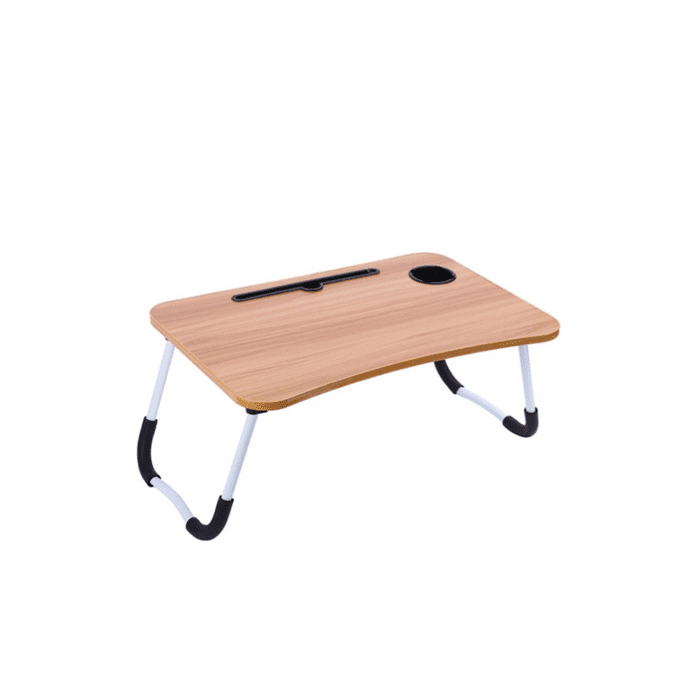 UniQue Multifunctional Foldable Laptop Desk-Oak Wood Finish Table Top Brown Oak