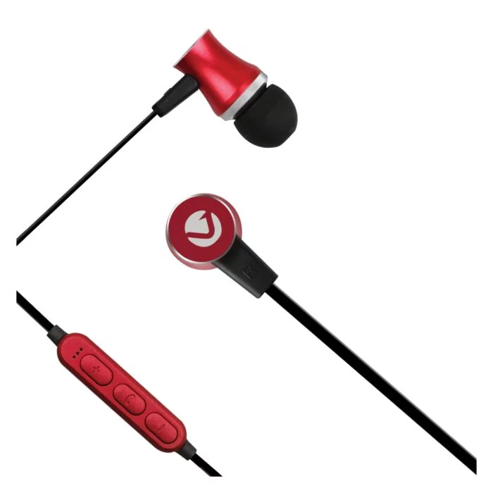 Volkano Chromium Bluetooth Earphones with SD Card Reader Red