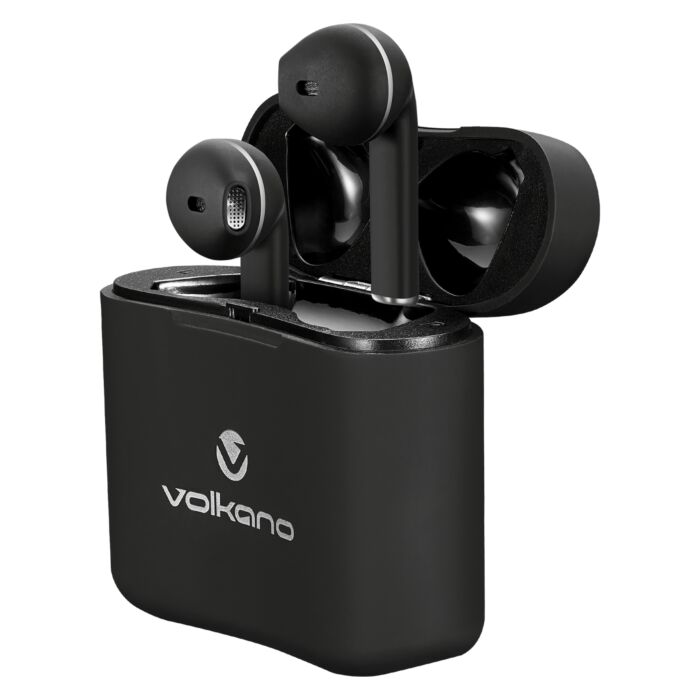 Volkano Aries Series TWS Earphones + Charging Case - Black