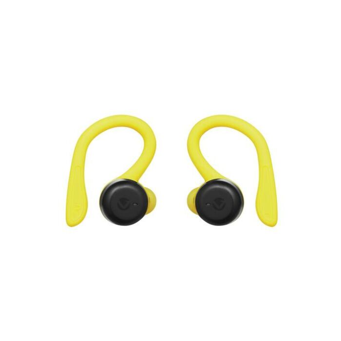 Volkano Momentum Series IPX7 Sports Hook TWS Earphones + Charging Case - Yellow