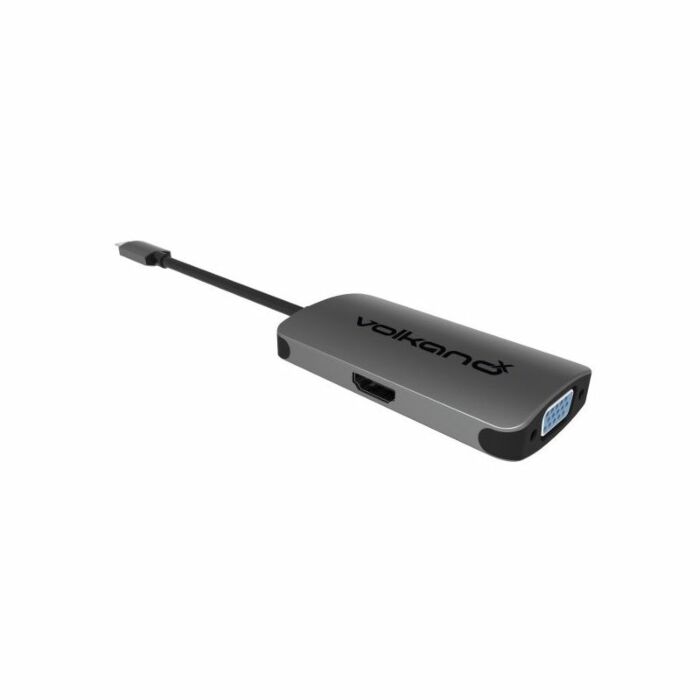 VolkanoX Core Video series USB Type C to HDMI + VGA converter - 10cm - Charcoal