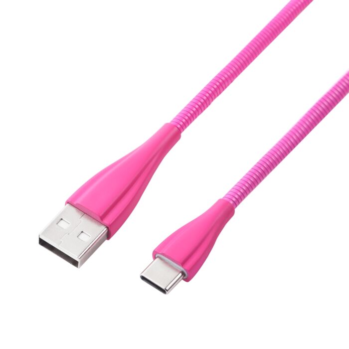 Volkano Fashion Series Cable Type-C 1.8m Lumo Pink