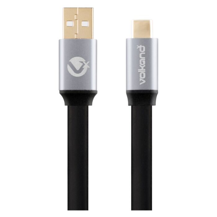 VolkanoX Speed Series USB3.0 to USB Type-C Cable 1Meter - Flat Black