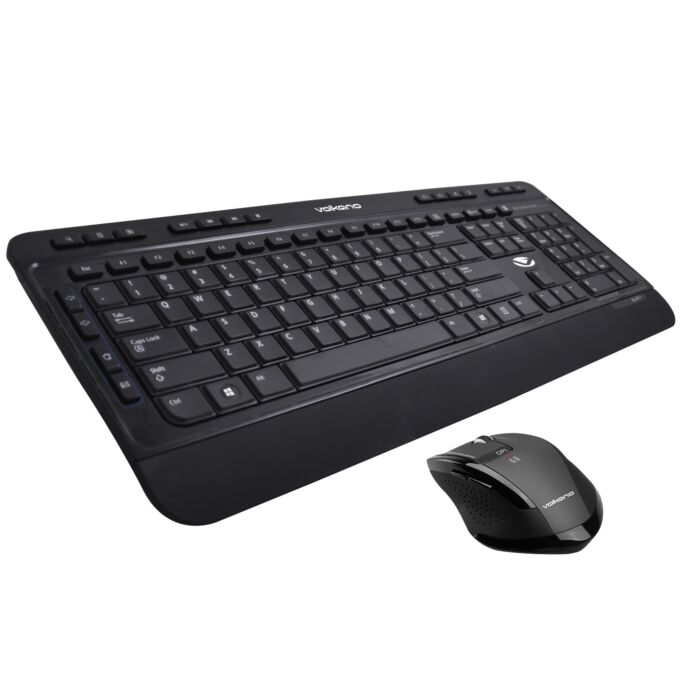 VolkanoX Graphite Series Wireless Keyboard and Mouse Combo Black