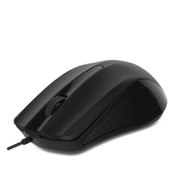 Volkano Nickel Series USB Wired Mouse Black