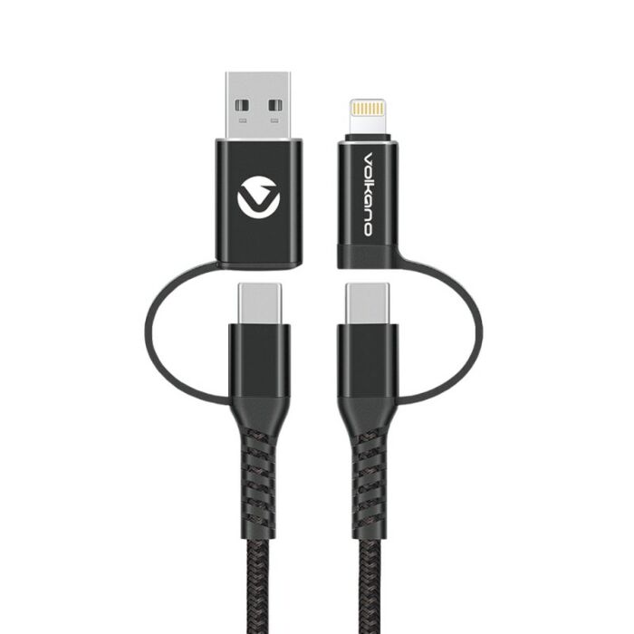 Volkano Weave series 4-in-1 charge & data cable