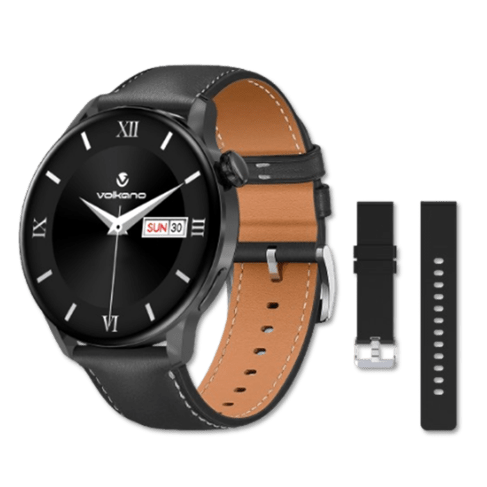 Volkano Fit Forte Series Smart Watch with Leather Strap