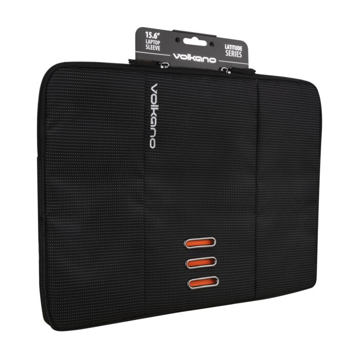 Volkano Latitude Laptop Sleeve 14.1 inch Black and Orange