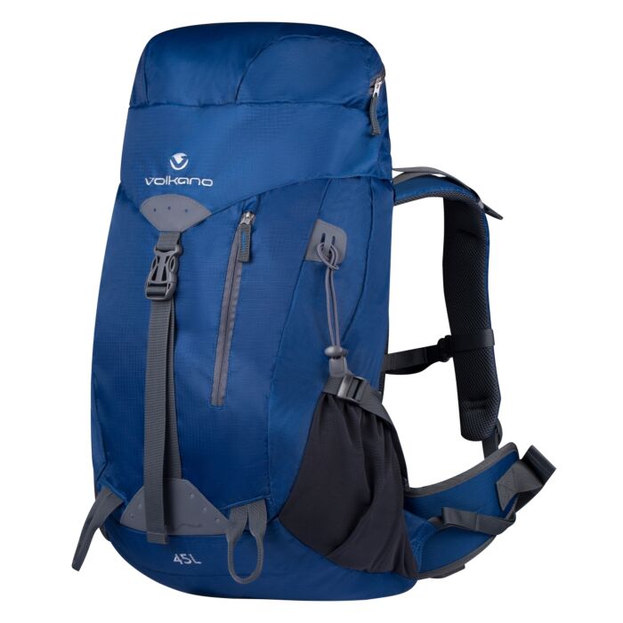 Volkano Glacier 45L Hiking Backpack Blue