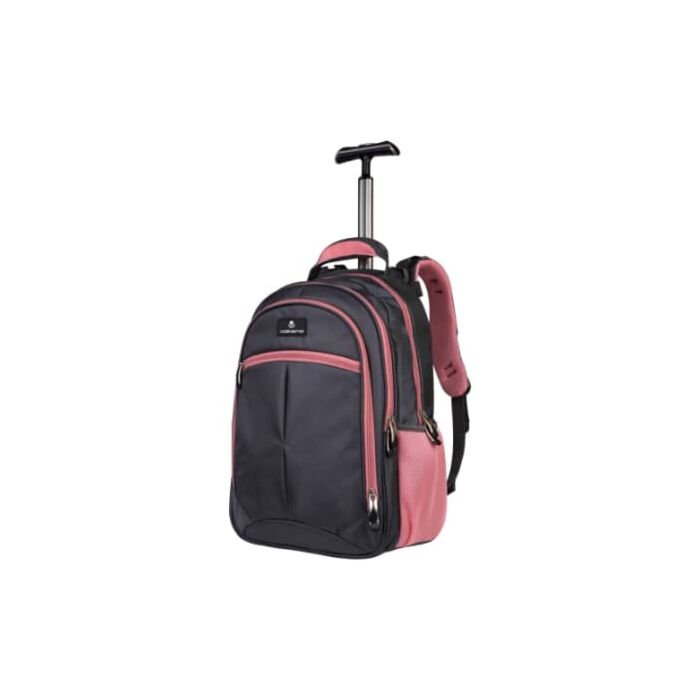 Volkano Orthopaedic Trolley Backpack 27L - Dark Grey/ Pink