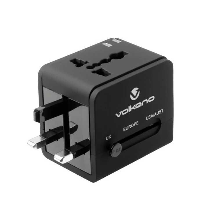Volkano International Series Travel Adaptor Plug With 2 USB Charge Ports