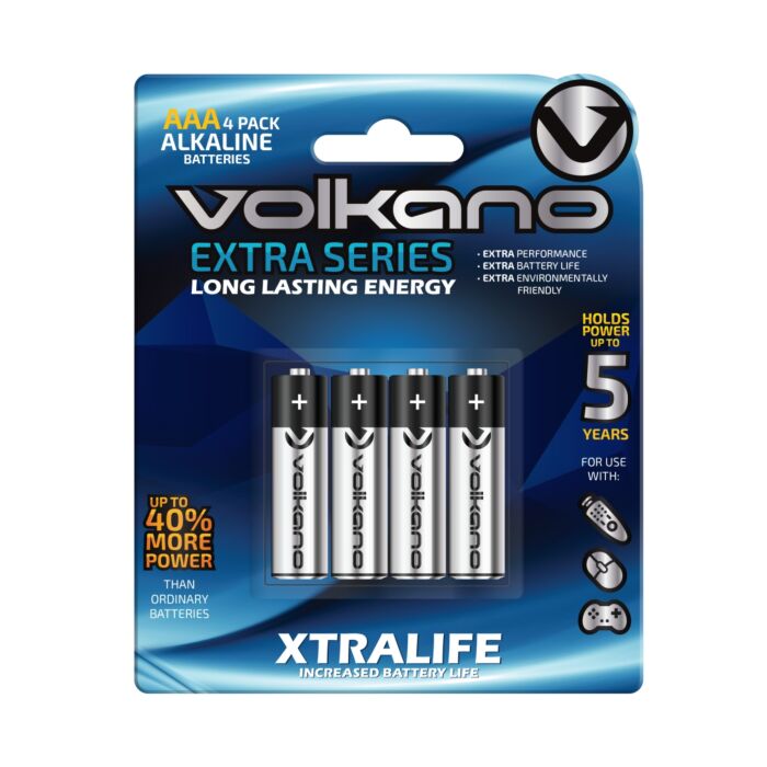 Volkano Extra series Alkaline Batteries AAA pack of 4