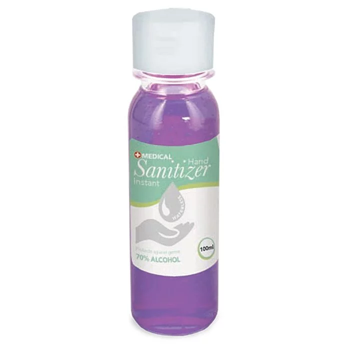 Medical Instant 70% Alcohol Hand Sanitizers 100ml Purple Pkt-5