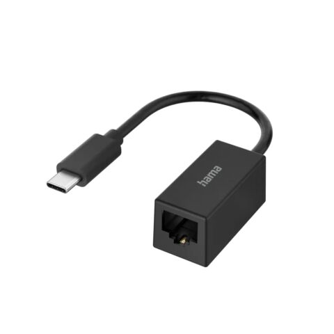 HAMA Network Adapter USB-C Plug LAN/Ethernet Socket Gigabit