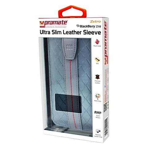 Promate Zetro Ultra Slim Leather Sleeve-Blue