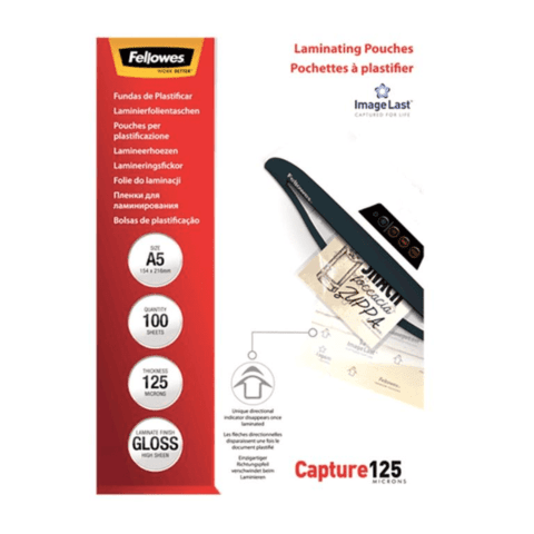 Fellowes ImageLast A5 125 Micron Laminating Pouch 100-pack