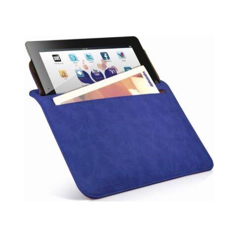 Premium protective horizontal shamwa leather case with extra pocket For iPad 2