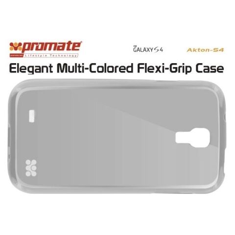 Promate Akton-S4-Elegant Multi-Colored Flexi-Grip Case for Samsung Galaxy S4-Grey