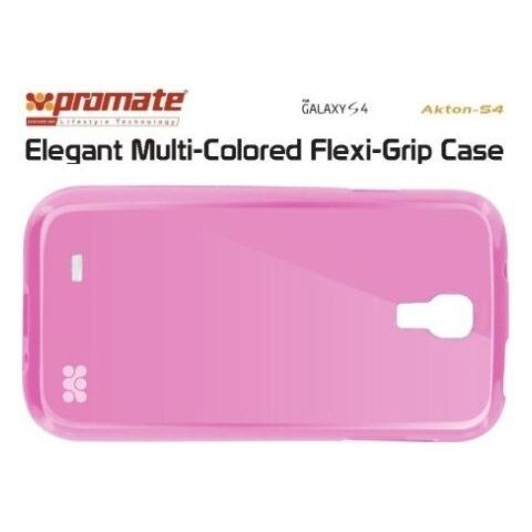 Promate Akton-S4-Elegant Multi-Colored Flexi-Grip Case for Samsung Galaxy S4-Pink