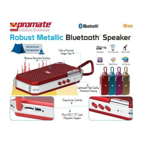 Promate Wee Robust Metallic Bluetooth Speaker - Gold